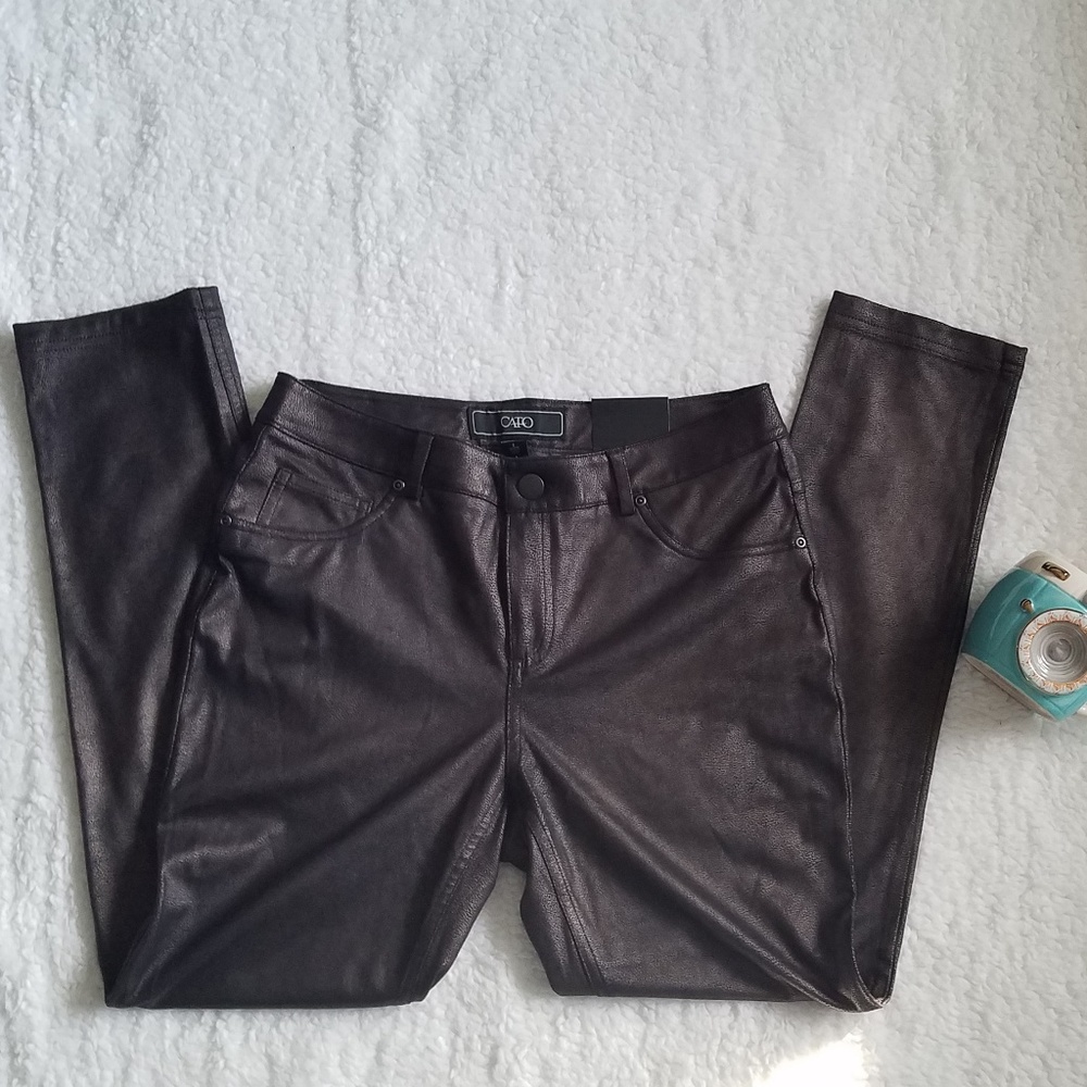 NWT Faux leather-look Cato Pants
